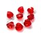 Glass Heart Bead Charms with Silver-Plated Wire, 8 or 10 pcs, Valentine's Day Charms, Adorabilities